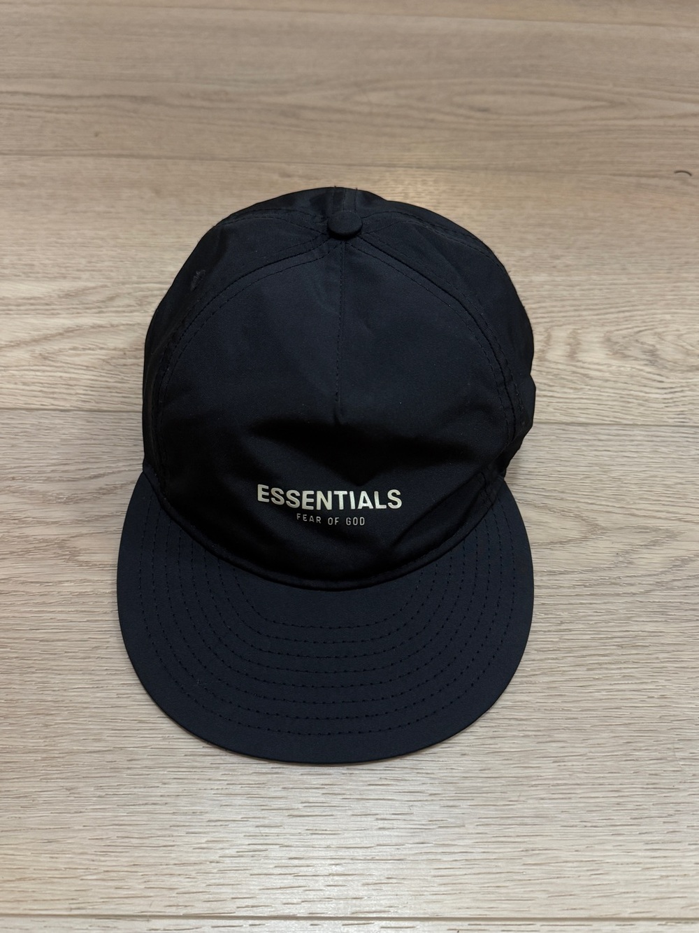 ESSENTIALS Fear of God New Era Black Adjustable Logo Cap One Size